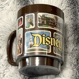 Vintage Thermo Serv Plastic Disneyland Photo Coffee Mug/Tea Cup